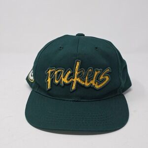 Vintage Annco Green Bay Packers Snapback Hat NFL Green Yellow Professional Model